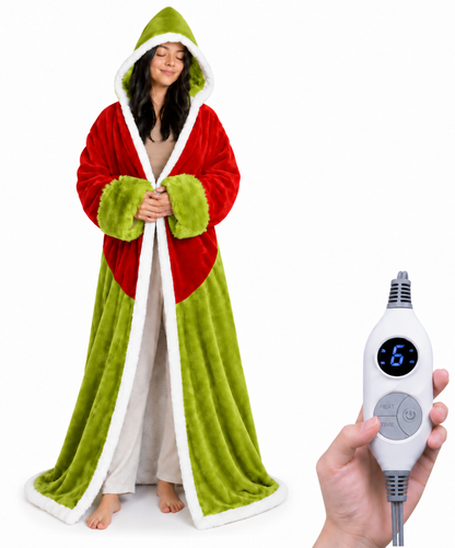 🔥Wearable Heated Blanket with Foot Pocket Sherpa🔥Overheat Protection & Auto Shut-Off